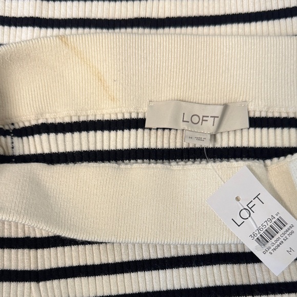 LOFT Striped Black and White Women's Skirt NWT - Picture 3 of 3